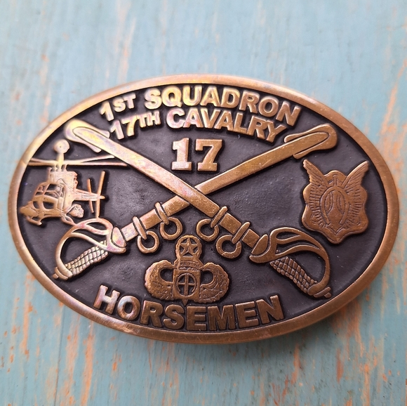 Brass Belt Buckle Mens Vintage Handmade Hand Cast Forged Metal Calvary Gifts Him - Picture 10 of 10